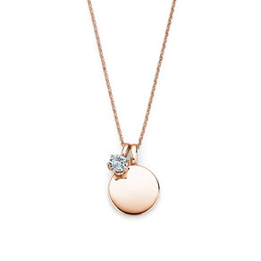 Geburtsstein-Anhänger Lea April in 14K Roségold mit Diamant 0,50ct