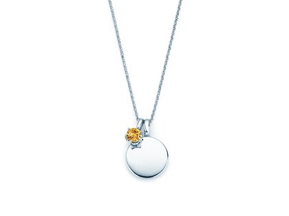 Geburtsstein-Anhänger Lea November in Silber 925/- mit Citrin 0,50ct