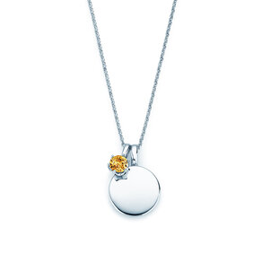 Geburtsstein-Anhänger Lea November in Silber 925/- mit Citrin 0,50ct