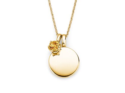 Geburtsstein-Anhänger Lea November in 14K Gelbgold mit Citrin 0,50ct