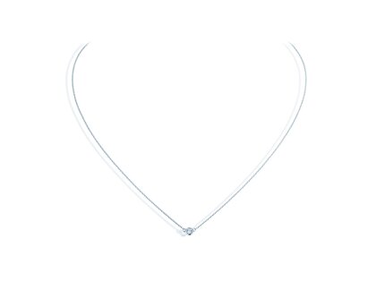 Halskette Leon in 14K Weißgold mit Diamant 0,08ct G/SI 42cm