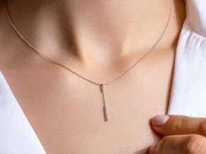 Halskette Lilly in 14K Weißgold mit Diamanten 0,06ct G/SI, 42cm