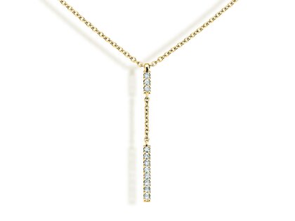 Halskette Lilly in 14K Gelbgold mit Diamanten 0,06ct G/SI, 42cm