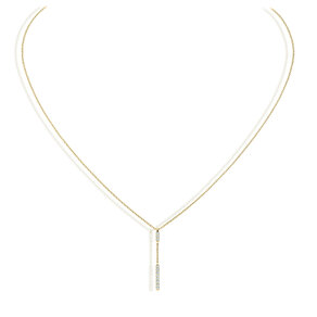 Halskette Lilly in 14K Gelbgold mit Diamanten 0,06ct G/SI, 42cm