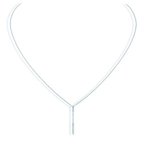 Halskette Lilly in 14K Weißgold mit Diamanten 0,06ct G/SI, 42cm