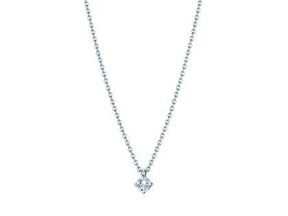 Anhänger Modern Labordiamant in 14K Weißgold mit Labordiamant 0,15ct E/VS