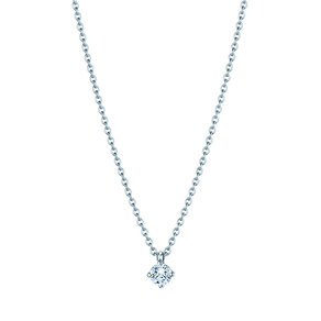 Anhänger Modern Labordiamant in 14K Weißgold mit Labordiamant 0,15ct E/VS