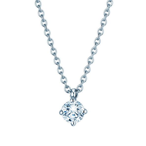 Anhänger Modern Labordiamant in 14K Weißgold mit Labordiamant 0,25ct E/VS