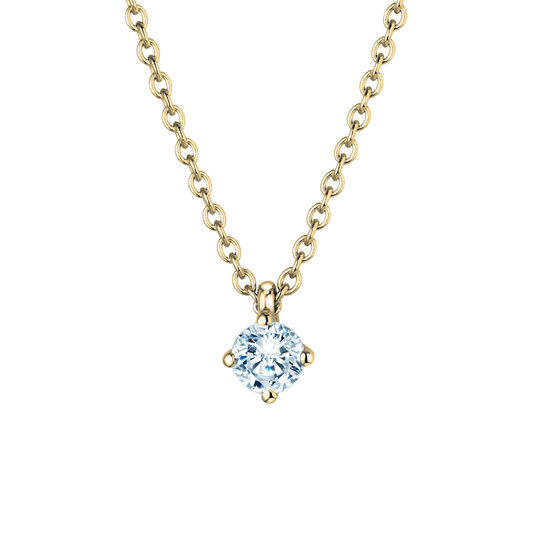 Anhänger Modern in 14K Gelbgold mit Diamant 0,20ct GSI G/SI