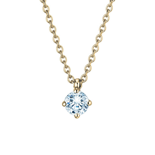 Anhänger Modern Labordiamant in 14K Gelbgold mit Labordiamant 0,25ct E/VS