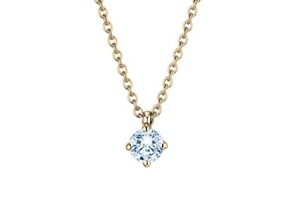 Anhänger Modern Labordiamant in 18K Gelbgold mit Labordiamant 0,25ct E/VS