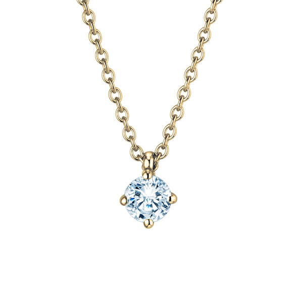 Anhänger Modern Labordiamant in 14K Gelbgold mit Labordiamant 0,25ct E/VS