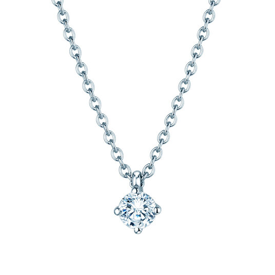 Anhänger Modern in 14K Weißgold mit Diamant 0,15ct GSI G/SI
