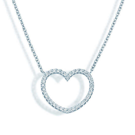 Anhänger My Heart in 14K Weißgold mit Diamanten 0,19ct