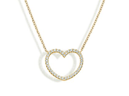 Anhänger My Heart in 14K Gelbgold mit Diamanten 0,19ct