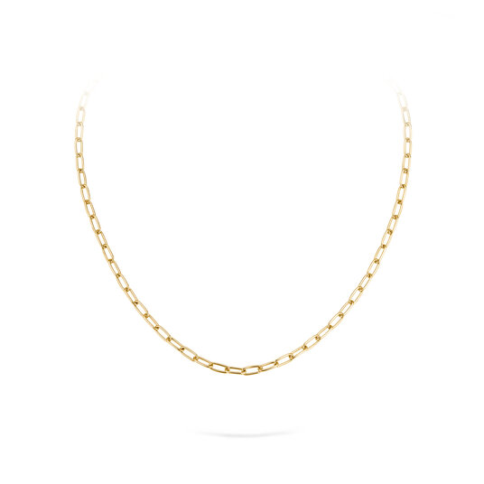 Halskette Paper Clip Oval in 14K Gelbgold 45cm 4,0mm