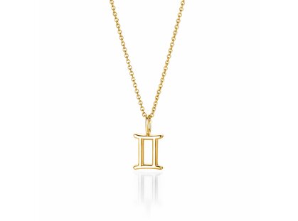 Sternzeichen-Anhänger Zwillinge in 14K Gelbgold