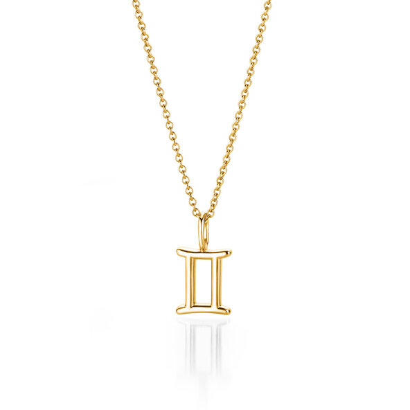 Sternzeichen-Anhänger Zwillinge in 14K Gelbgold