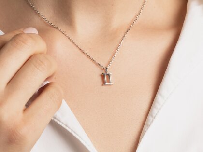 Sternzeichen-Anhänger Zwillinge in 14K Gelbgold