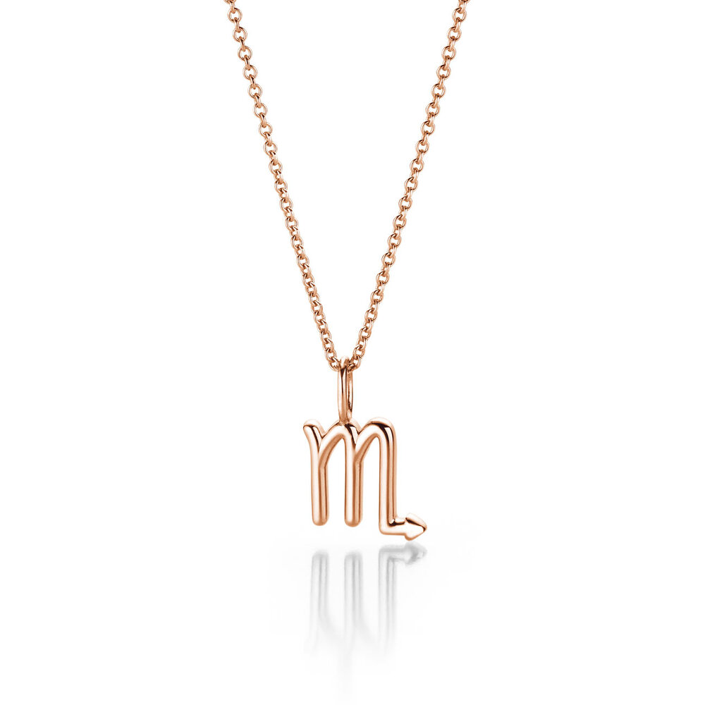 Sternzeichen-Anhänger Skorpion in 18K Roségold