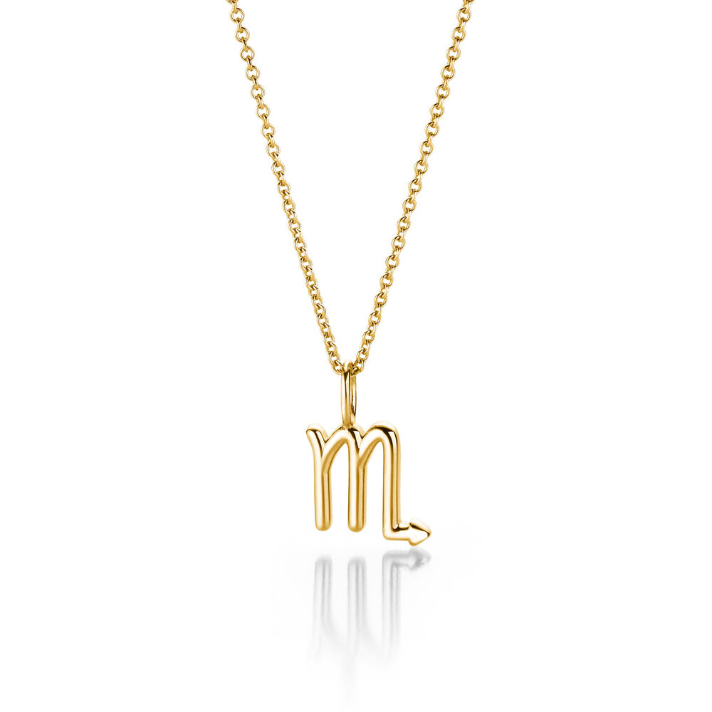 Sternzeichen-Anhänger Skorpion in 14K Gelbgold