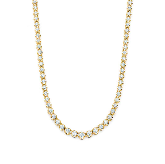 Tennis-Collier Classic in 18K Gelbgold mit Diamanten 2,97 G/SI