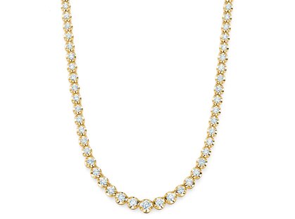 Tennis-Collier Classic in 18K Gelbgold mit Diamanten 4,35 G/SI