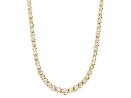 Tennis-Collier Classic in 18K Gelbgold mit Diamanten 2,97 G/SI