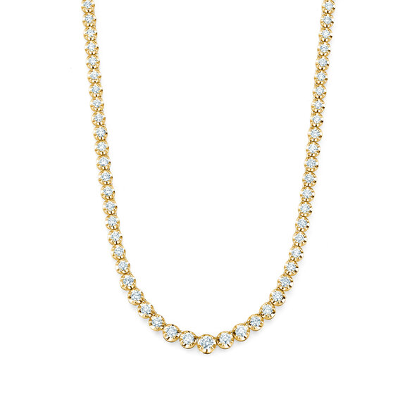 Tennis-Collier Classic in 18K Gelbgold mit Diamanten 2,97 G/SI