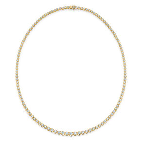 Tennis-Collier Classic in 18K Gelbgold mit Diamanten 2,97 G/SI