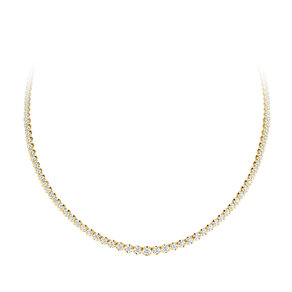 Tennis-Collier Classic in 18K Gelbgold mit Diamanten 2,97 G/SI