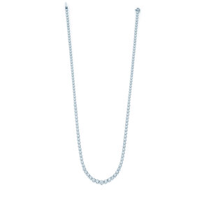 Tennis-Collier Classic in 18K Weißgold mit Diamanten 2,97