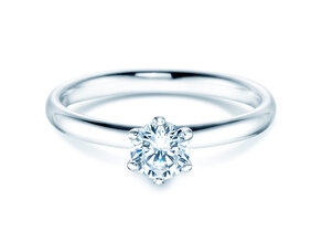 Verlobungsring Classic 6 in 9K Weißgold mit Labordiamant 0,50ct E/VS
