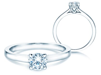 Verlobungsring Romance in 18K Weißgold mit Diamant 0,60ct G/SI