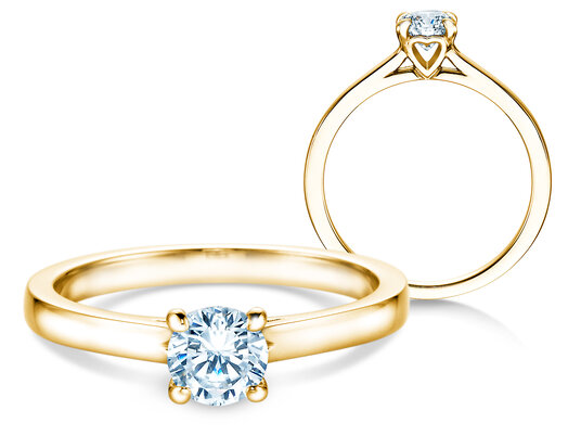 Verlobungsring Romance in 18K Gelbgold mit Diamant 0,60ct H/SI