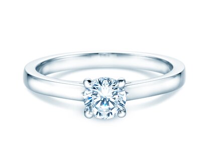 Verlobungsring Romance in 18K Weißgold mit Diamant 0,60ct H/SI