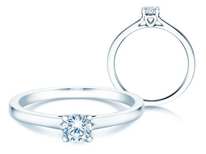 Verlobungsring Romance in 14K Weißgold mit Diamant 0,30ct G/SI