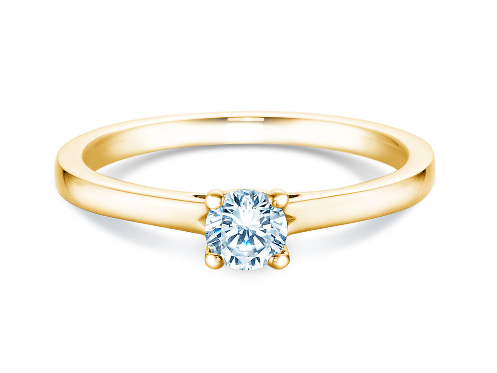 Verlobungsring Romance in 18K Gelbgold mit Diamant 0,30ct G/SI