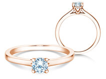 Verlobungsring Romance in 14K Roségold mit Diamant 0,40ct G/SI