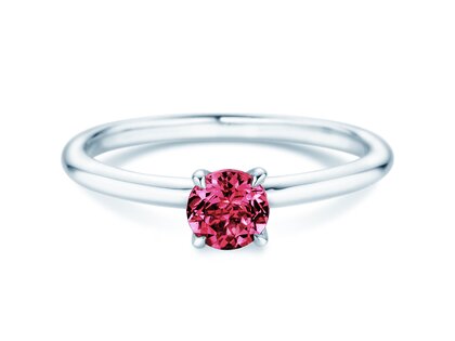 Geburtsstein-Ring Classic 4 Januar in 14K Weißgold mit Granat 0,50ct