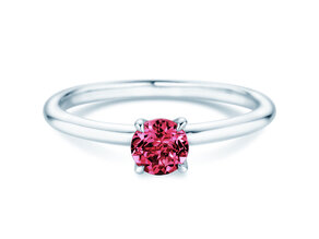 Geburtsstein-Ring Classic 4 Januar in 14K Weißgold mit Granat 0,50ct