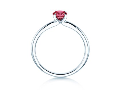 Geburtsstein-Ring Classic 4 Januar in 14K Weißgold mit Granat 0,50ct