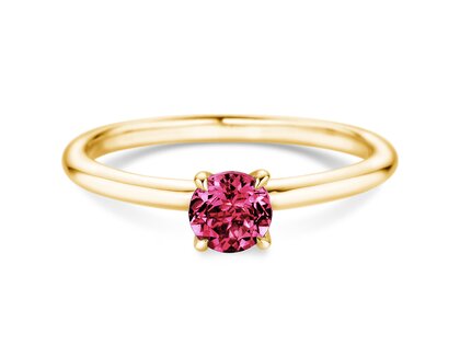 Geburtsstein-Ring Classic 4 Januar in 14K Gelbgold mit Granat 0,50ct