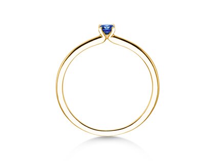 Geburtsstein-Ring Classic 4 September in 14K Gelbgold mit Saphir 0,10ct