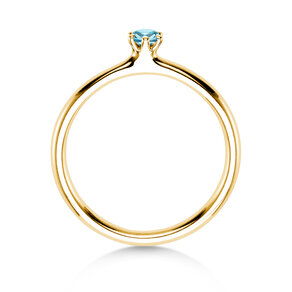 Verlobungsring Classic Colour in 14K Gelbgold mit Blautopas 0,05ct