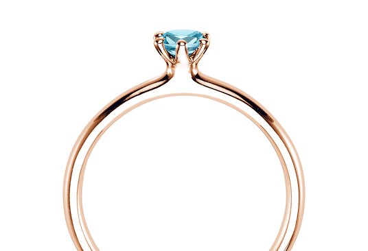 Verlobungsring Classic Colour in 9K Roségold mit Smaragd 0,05ct
