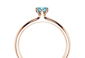 Verlobungsring Classic Colour in 14K Roségold mit Rubin 0,50ct