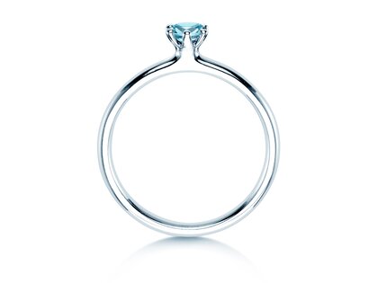 Verlobungsring Classic Colour in 9K Weißgold mit Blautopas 0,25ct