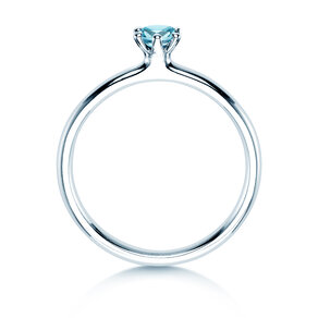 Verlobungsring Classic Colour in 9K Weißgold mit Blautopas 0,25ct