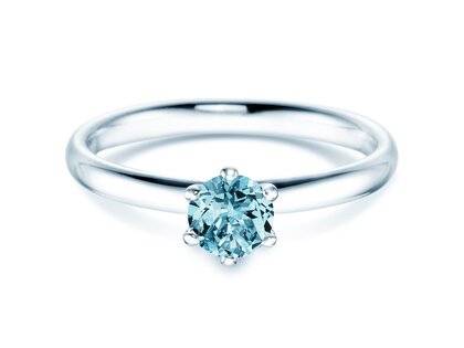 Verlobungsring Classic Colour in 14K Weißgold mit Blautopas 0,50ct